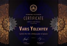 Azərbaycan yazıçısı Varisə “Sülh səfiri” titulu verilib