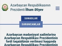 Qazax mahalının ziyalılarını Prezident İlham Əliyev təltif etdi